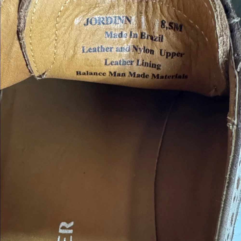 Donald J. Pliner Jordin Men's Dark Brown Oxford Derbys leather nylon office 8.5